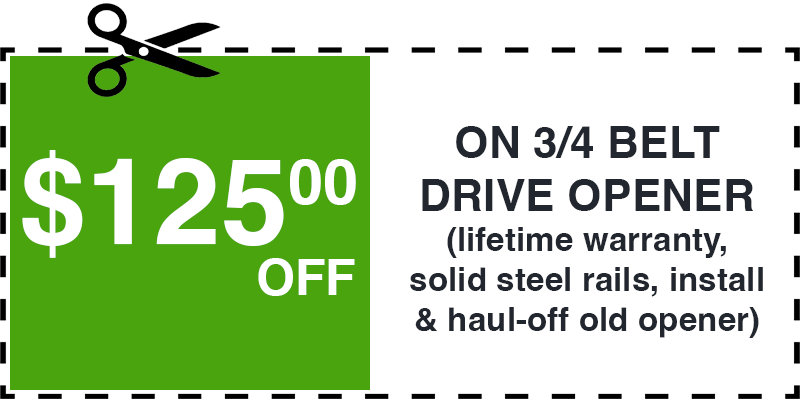 125 off garage door opener